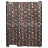 Bronze Skull Heads Style Paster Hard Plastic Cover for iPad 2