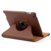 Brown 360 Degree Rotating Leather Case for iPad 2