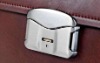 Brown Biometric leather briefcase HF-FL01