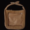 Brown Canvas Tote bag with Clear pvc window