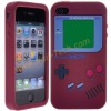 Brown Game Boy Design Silicone Skin Case Cover for iPhone4
