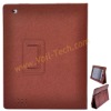 Brown High Quality Insertable Leather Protector Stand Skin Cover For Apple iPad 2