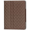 Brown Luxury Quilted Leather Case for iPad 2