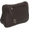 Brown PU toiletry bag for travelling and promotion