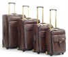 Brown PU trolley bag