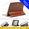 Brown Slim Genuine Leather Case for iPad 2 Stand Cover