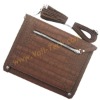 Brown Stone Pattern New Style Design Genuine Leather Protective Hand Bag Case For apple ipad 2