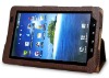 Brown Wallet Leather Case for Samsung Galaxy Tab
