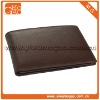 Brown card holder leather snap closure coin bag for men