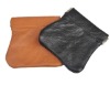 Brown customized leather coin pouch