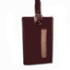 Brown leather Luggage tags-Y141
