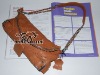 Brown leather bag 6784