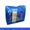 Bule&clear PVC Cosmetic bag with handle