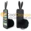 Bunny Skin Case With Furry Tail for ipod touch 4