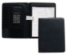 Business PU leather portfolio folder with calculator