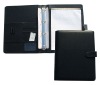 Business PU leather portfolio folder with metal binder