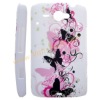 Butterfly And Cirrus Design Silicon Shell Gel Case Skin For HTC ChaCha G16