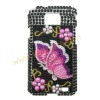 Butterfly Both Parts Bling Hard Cover Shell Skin For Samsung Galaxy S2 i9100