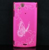 Butterfly Hot Pink Hard Back Case For Sony Ericsson Xperia Arc LT15i