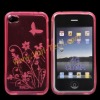 Butterfly Over Flowers Plastic Hard Cover Case Skin for Apple iphone 4s