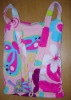 Butterfly printed towel backpack;shoulder belt towel bag