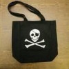 COTTON BLACK SCREEN PRINTED SHOPPING BAG