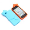 CUBIX Silicone GEL Skin Case for Apple iPhone 4/ 4S-with cat pattern