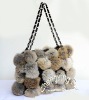 CX-H-11A Genuine Rabbit Fur Ball Fashion Bag