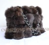 CX-H-11D Genuine Rabbit Fur Ball Fashion Bag