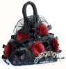 CX-H-30C Genuine Rex Fur Flower Evening Bag