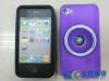 Camera Design Silicone case for iphone 4g,purple