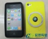 Camera Design Silicone case for iphone 4g,yellow