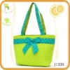 Candy color cute shoulder bag made of quilted microfiber