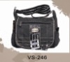 Canvas Black  cotton messenger shoulder bag