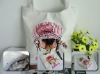 Canvas Shpping bag, Self material with Silk Screen Printing