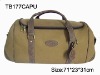 Canvas Trim with PU Duffle Bag