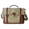 Canvas and Leather Briefcase