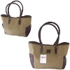 Canvas and Leather Tote Bag