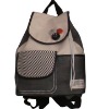 Canvas backpack bag with lovely button on