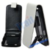 Carbon Fiber Flip Leather Cover for BlackBerry 9900 Case/9930 Case(White)