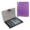 Carbon Fiber Flip Slim Leather Case for iPad 2 with Side Opening Design