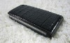 Carbon Fiber Leather Twinkling Flip Case Pouch Cover for iPhone 4