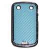 Carbon Fiber Plated Hard Back Case Cover BlackBerry Bold Touch 9900 9930 Blue