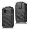 Carbon Fiber Vertical Leather Case for Sony Ericsson Xperia Mini ST15i