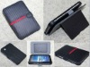 Carbon Fiber leather case for Samsung Galaxy Tab with stand