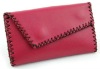 Card pouch leather Fuschia key case