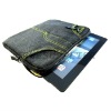 Carriable Bag Pouch Jeans Design Black for Apple iPad 2