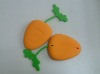 Carrot silicone key pouch