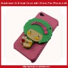 Cartoon Girl Hard Plastic Cover With Mirror For iPhone 4 4S
