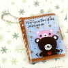 Cartoon Pattern plastic credit card holder with key ring